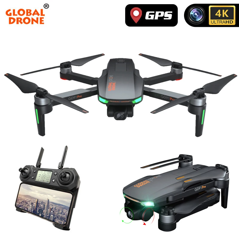 Дрон 4K gps складные Дроны с HD камерой Квадрокоптер Follow Me бесщеточный RC VS Hubson SG906 E520S