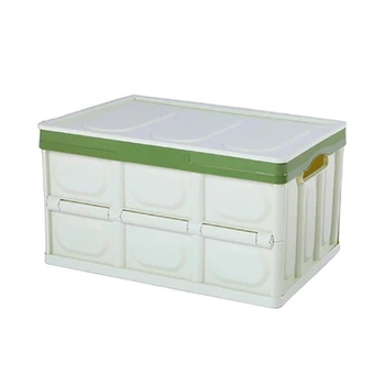 

28L Home Clothing Storage Box Car Organizer Trunk Storage Box Large Capacity Folding Box Bag Stowing Tidying With Lids Green