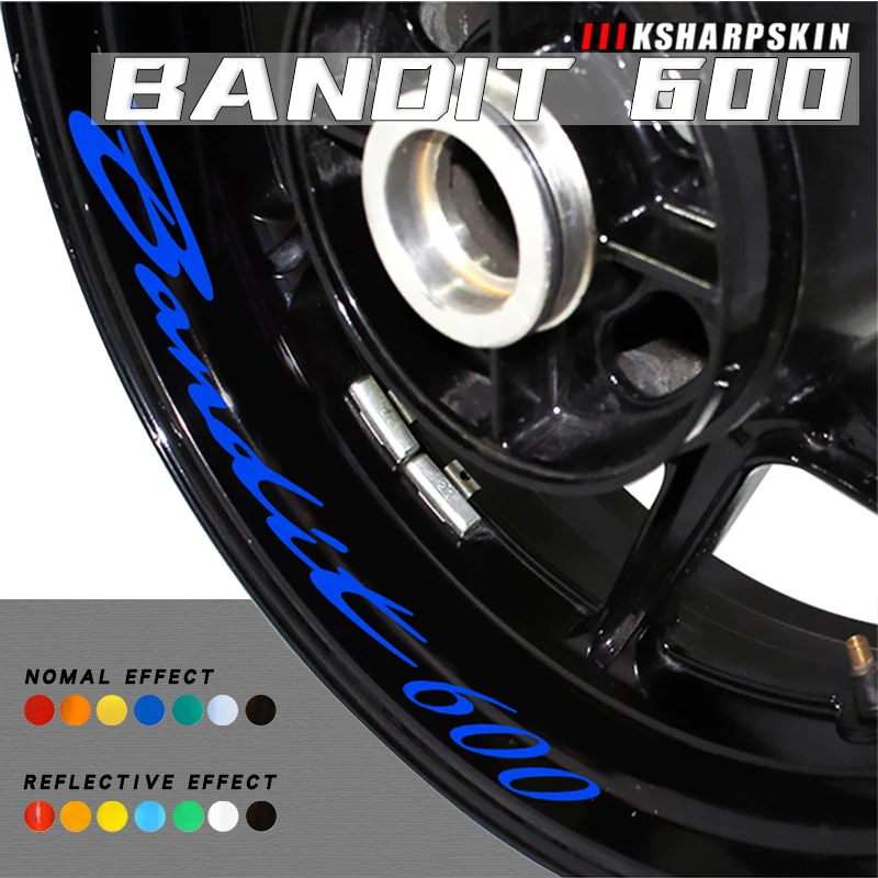 

Customizable motorcycle wheel logo sticker inner rim reflective protection decal decorative film for SUZUKI BANDIT 600 bandit600