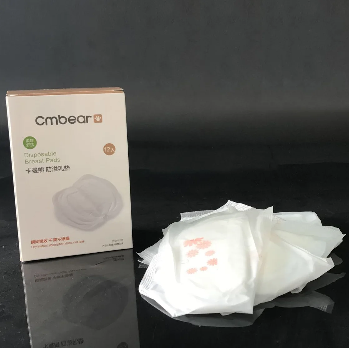 Cmbear, 12 шт./лот, хлопковые одноразовые подушечки для грудного вскармливания, дышащие супер впитывающие накладки для беременных, одноразовые накладки для груди