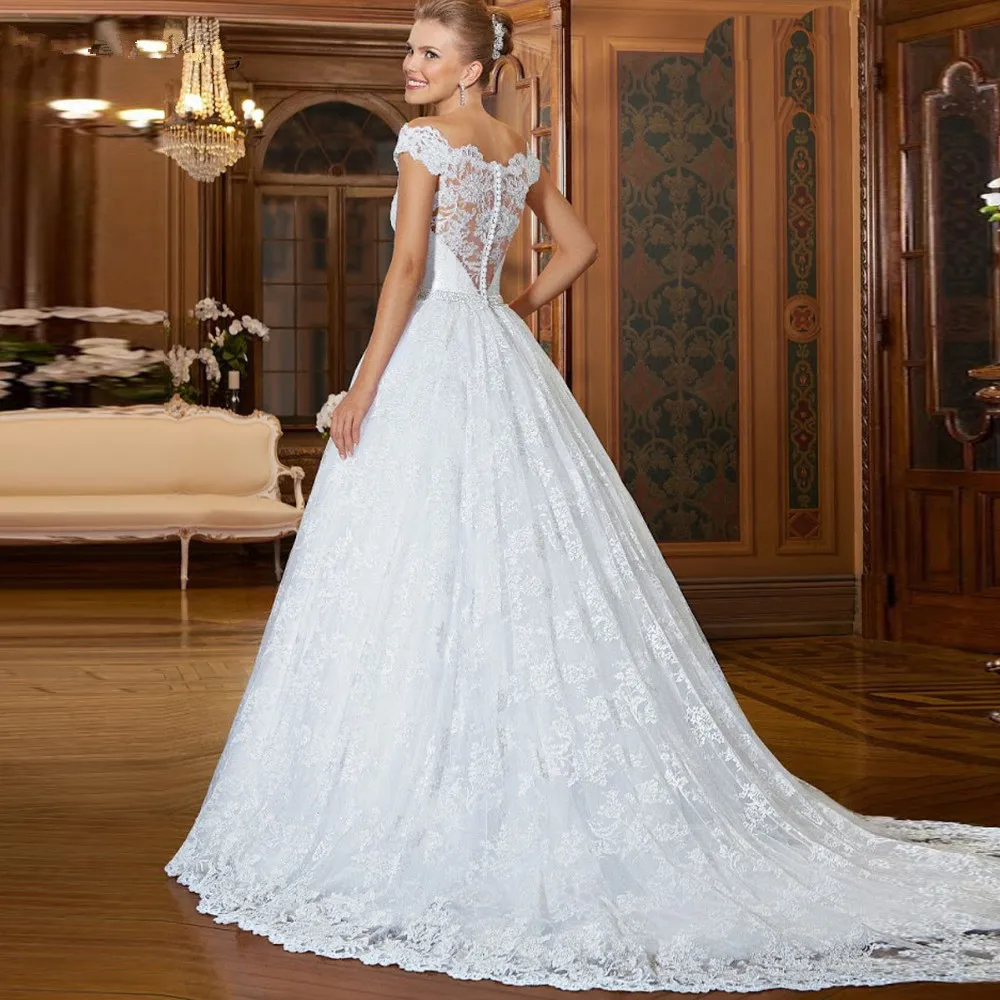 Винтажное кружевное платье принцессы с кристаллами; Vestido De Novia Casamento; низкая цена; свадебное платье; ; Быстрая ; платья для матери невесты