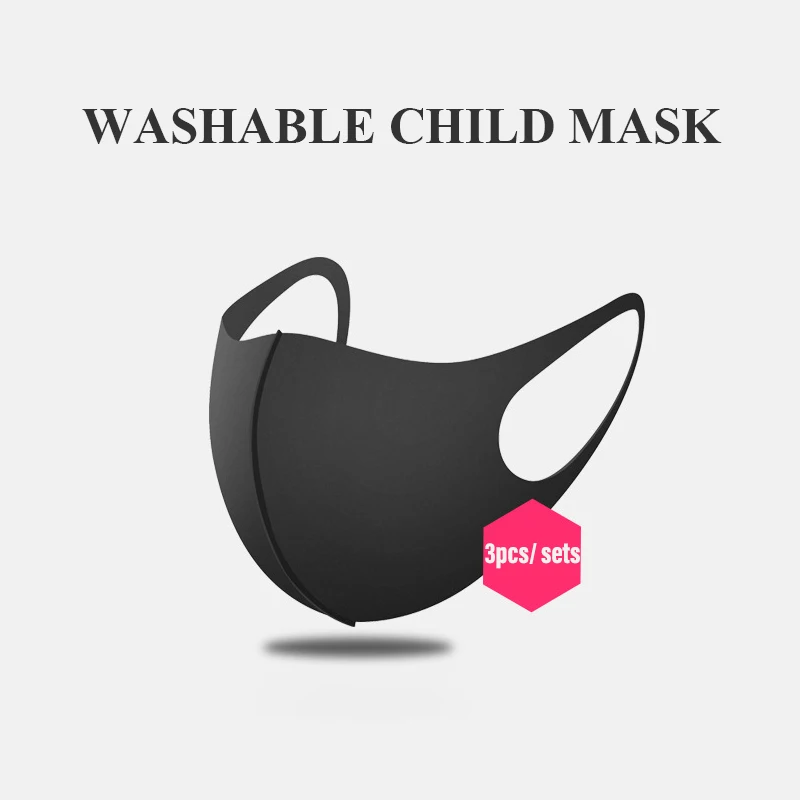3 шт. моющиеся дышащие детские маски для лица против пыли смога пыльцы маска