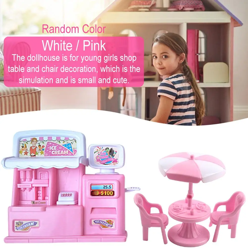Моделирование мини кукольный домик мебель магазин мороженого обеденный кухонный стол Шкаф детская девочка ролевые игры игрушки аксессуары