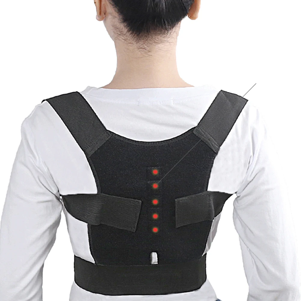 1PCS Shoulder Back Correct Belt Magnets Posture Corrector Back Support Brace Humpback Postural Correction Belt Chiropractic Vest