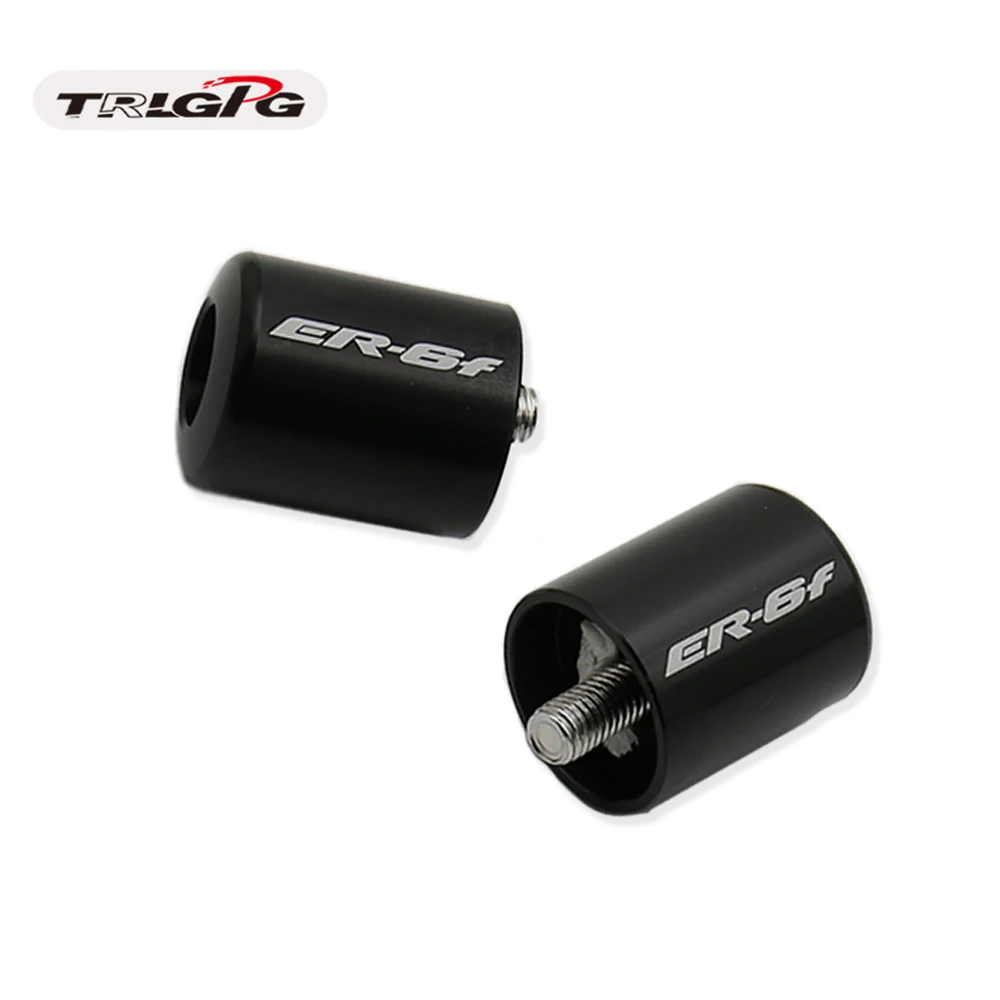 Для KAWASAKI NINJA ER-6F ER6F 2006- 15 14CNC на руль мотоцикла или ручки руля с торцевыми крышками курсора цвета: зеленый, черный - Цвет: black