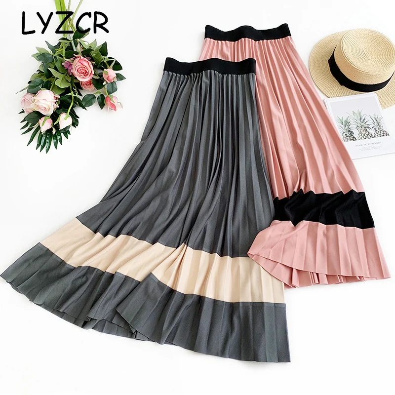 

Women's Patchwork Velvet Skirt Pleated Christmas Long Skirt Women Winter High Waist Skirts For Women Stetch Print Skirts Female