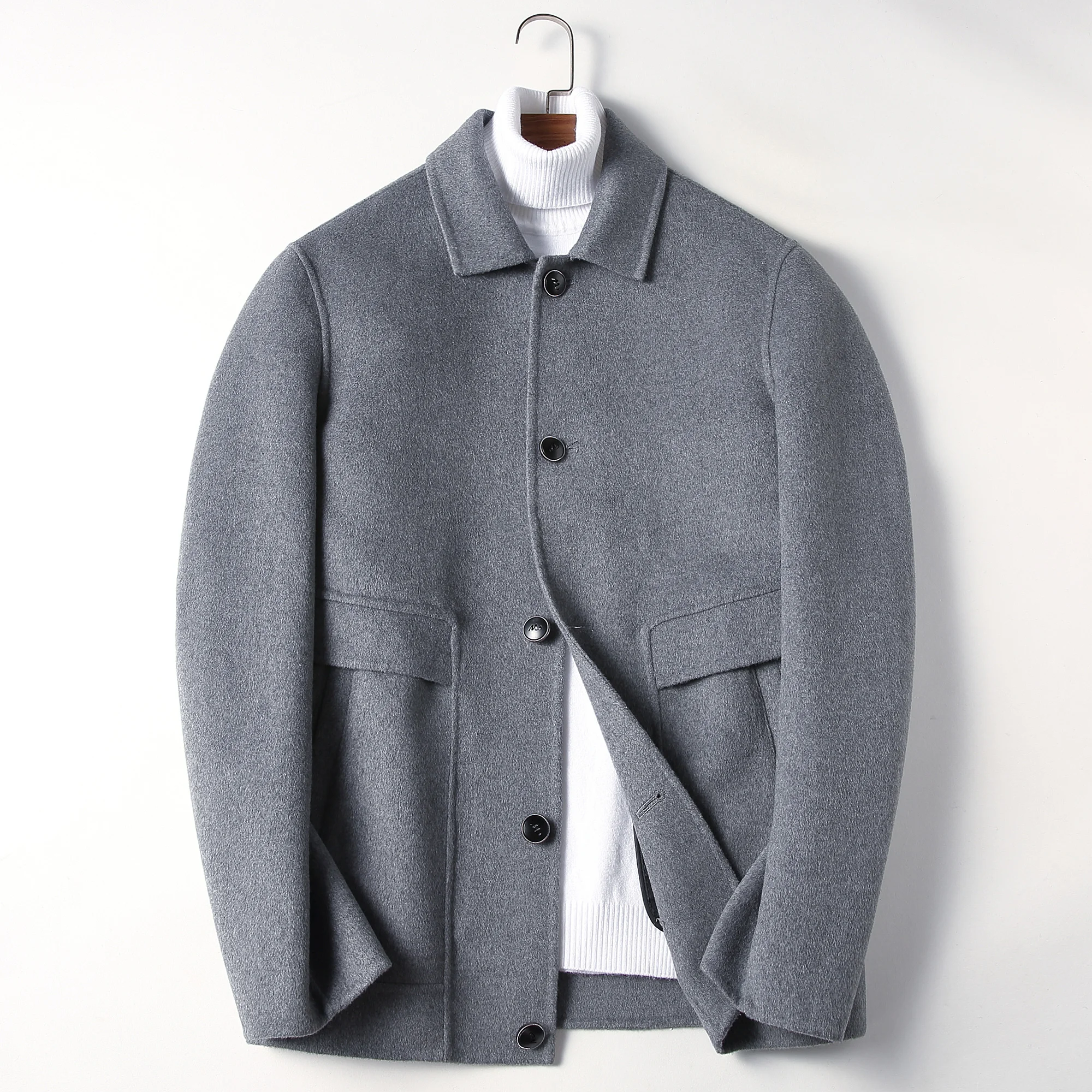 

Winter new double-sided jacket casual warm button men's jacket YGDB 8639