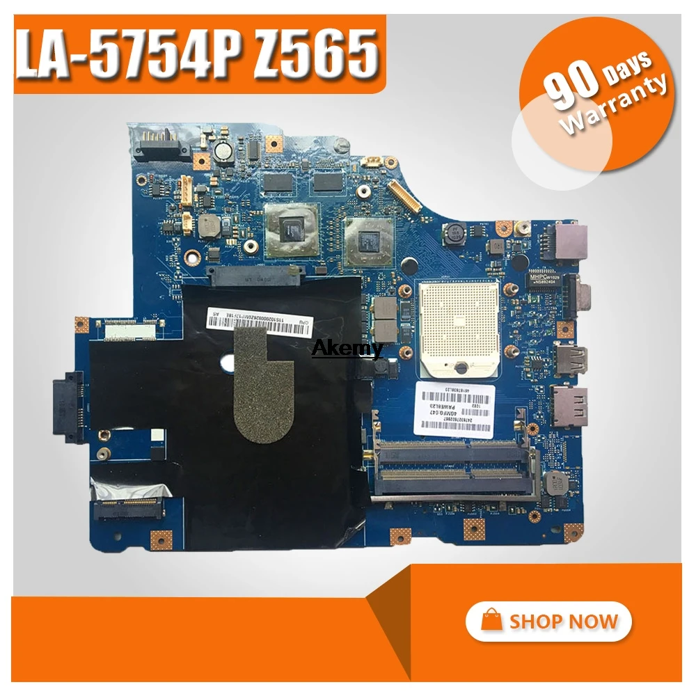 

LA-5754P Laptop motherboard para Lenovo IdeaPad Z565 G565 mainboard original com placa de Video
