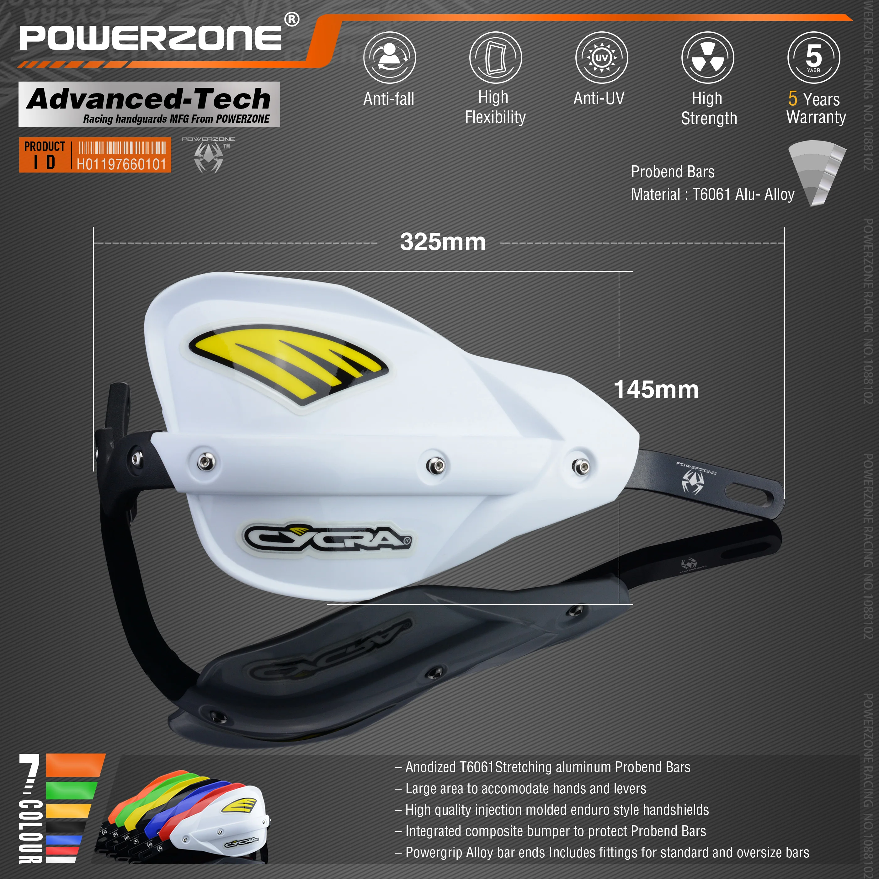 Защита для рук Powerzone Probend Honda KTM ADV EXC EnduroHusqvarna TE CRF WRF DRZ KLX руль мотоцикла велосипеда