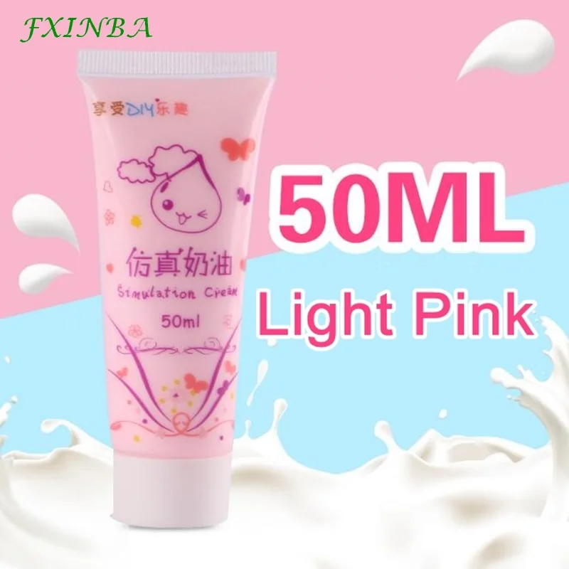 FXINBA New 50ML Cream Glue Simulation Cream Gel For Slime Charms DIY Box Phone Decor Lizun Mud Clay Slime Supplies Toys 10 Color - Цвет: light pink