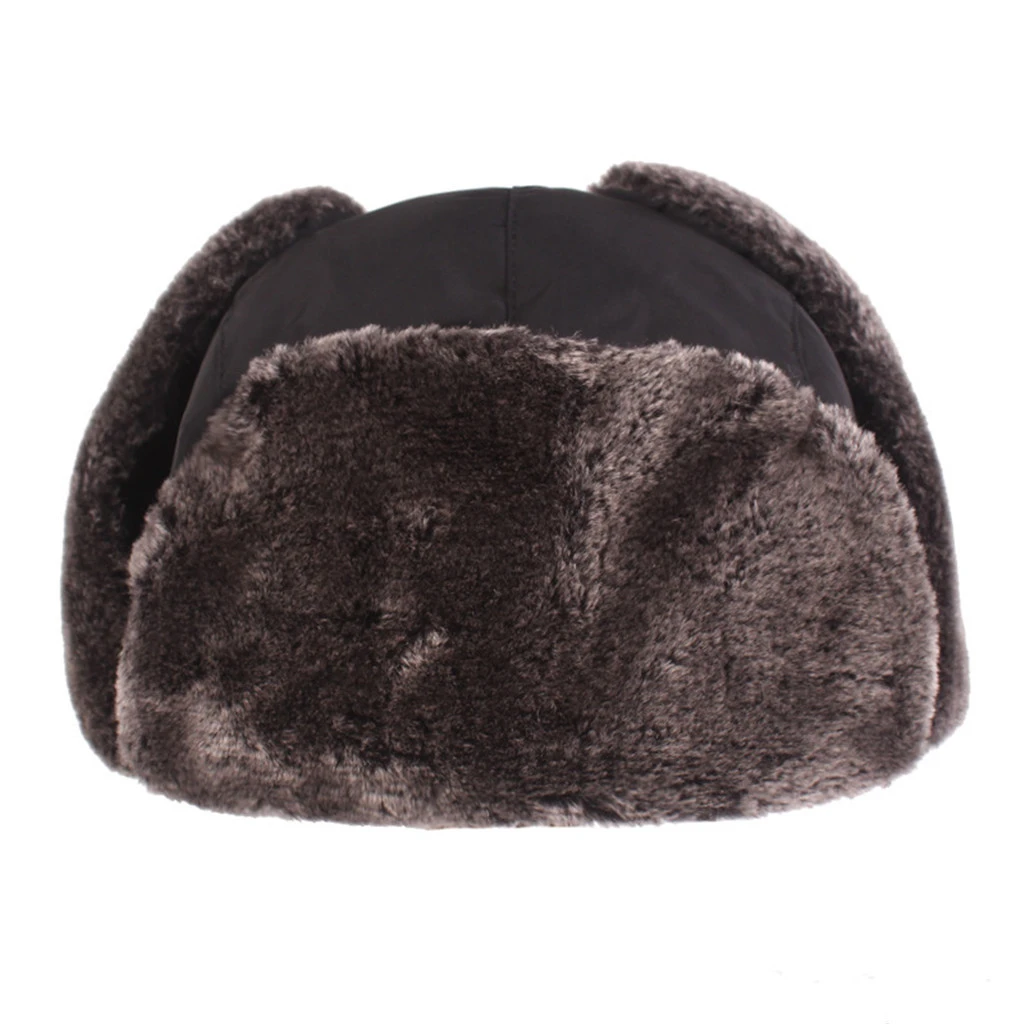 Зимние шапки для мужчин и женщин, Плюшевые ушные лоскуты, ушанка из искусственной кожи, меховые зимние шапки, шапка, мужские меховые зимние шапки 1001
