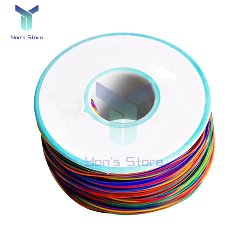 30AWG wire cable 250M 8 color PCB soldering fly line 0.55mm breadboard jumper colored insulation wrap tinned pure copper