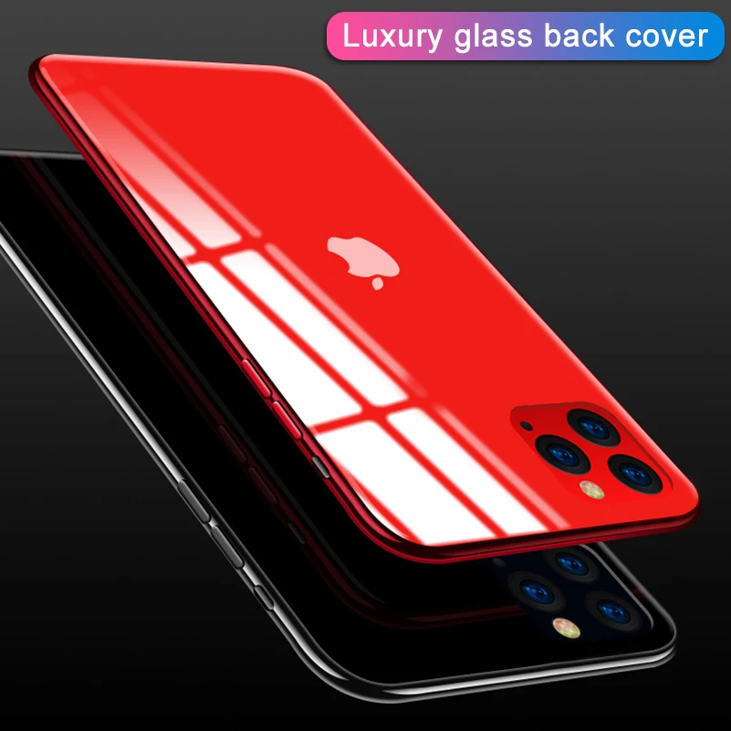 Для iPhone 11 Чехол 9H стекло противоударный чехол для iPhone 7 8 X XS Max 11 Pro 11 Pro Max чехол с логотипом