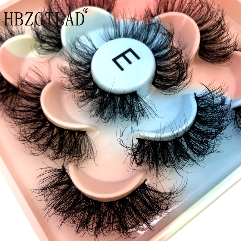 New 5 Pairs 3D Mink Lashes Natural Mink False Eyelashes Dramatic Volume Fake Eyelash Extension Faux Cils Wholesale Makeup Tool