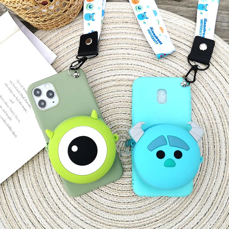 

Cute Cartoon 3D Bear Wallet Phone Case for iphone X XR XS 11 Pro Max 6 7 8 plus Soft Silicone Cover for samsung S8 S9 S10 A50