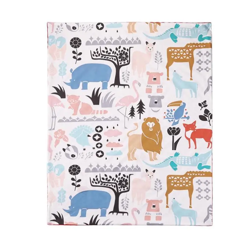 Одеяла для новорожденных, теплые, хлопковые, двухслойные, для коляски, для сна, шапочка-бини с мультяшным рисунком, детское постельное белье, пеленание, детское банное полотенце