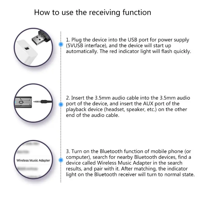 

Bluetooth 5.0 Transmitter Receiver Stereo USB Adapter 3.5MM AUX RCA For PC TV B2QA