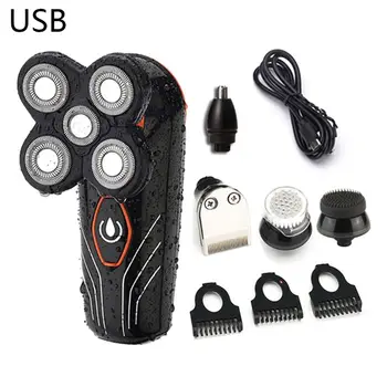 

5 in 1 Rechargeable Bald Razor Men Electric Shaver Hair Beard Trimmer Shaving Machine