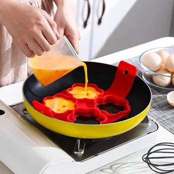 

1Pcs Silicone Non Stick Fantastic Egg Pancake Maker Ring Kitchen Baking Omelet Moulds Flip cooker Egg Ring Mold