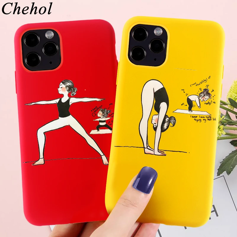 Сексуальный чехол для телефона IPhone 11 Pro X XS MAX XR 8 7 6s Plus спортивные Чехлы йоги мягкие