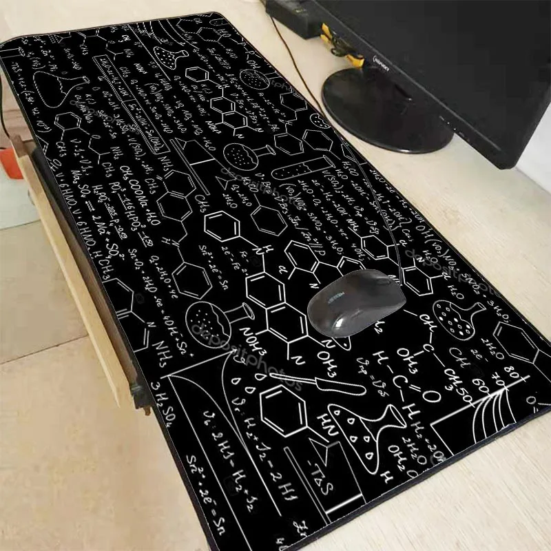 XGZ Gaming Mouse Pad Large Locking Edge Non Slip PC Black Chemistry Gamer Play Mats Mousepad Size for 25x29cm 30x80cm 40x90cm