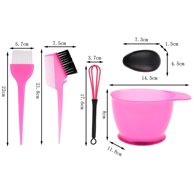 1set Dye Mixer Hair Tint Dying Coloring Applicator Salon Tool Simple Hair Dyeing Set Hair Color Dye Bowl Comb Brushe Tool Kit images - 6