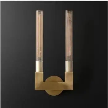 

Modern Simple Designer Model Room Modern New Chinese Clear Glass Hotel Club Corridor Wall Lamp led