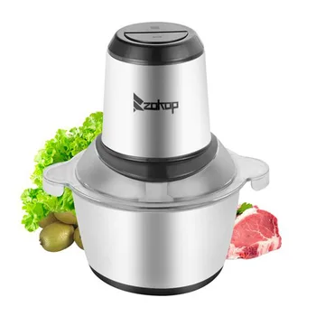 

ALW-FC38SS Two Files Household Electric Stainless Steel One-Button Meat Grinder/Mixer 2L 304 Stainless Steel Cup High Quality