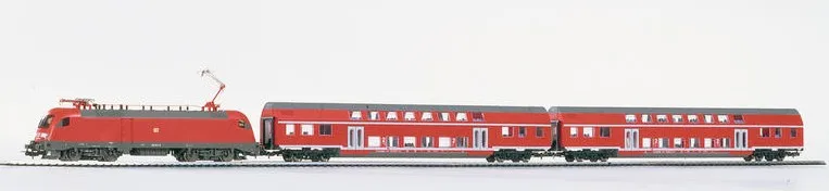 Немецкая классическая модель поезда 57171 электрические локомотивы, двухэтажные пассажирские пассажиры и трековый контроллер