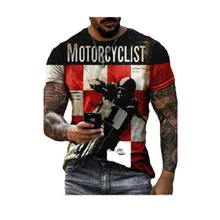 

Cool Locomotive 3D Print Summer Men's T-Shirt Streetwear Short Sleeve T-shirts Loose Pullover T-Shirt Casual All-Match Mens Tops
