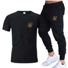 Aliexpress - New Sik Silk Man Summer Leisure Sets T-Shirt + Pants Two Piece Sports Jogger Tracksuit Men’s Sportswear Brand Clothing Tracksuit