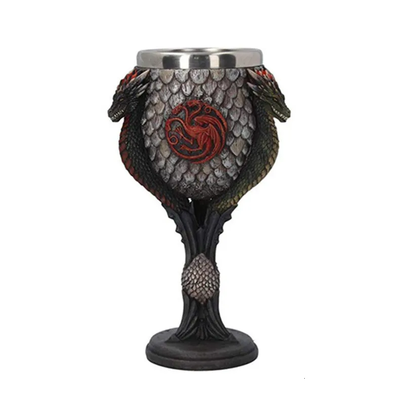 

Game Of Thrones House Targaryen Stainless Steel Resin Cups And Mugs Goblet Coffee Mugs Creative Beer Mark Drinkware Mark Mug