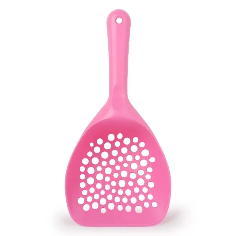 pink Очень большая лопата для кошачьего туалета, высококачественный пластиковый совок, просеивающий кошачий песок, товары для уборки отходов - Цвет: pink