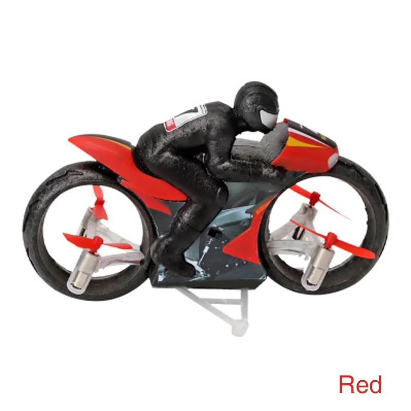 Kids plastic mini remote control model small toy motorbikes brushless rc racing moto radio motorcycle flying children's toys - Цвет: Red