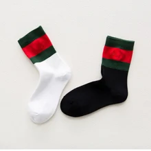 Хлопковые носки с вышивкой в полоску для мужчин и женщин, новые носки без пятки, брендовые модные носки, теплые дышащие спортивные носки Беговые