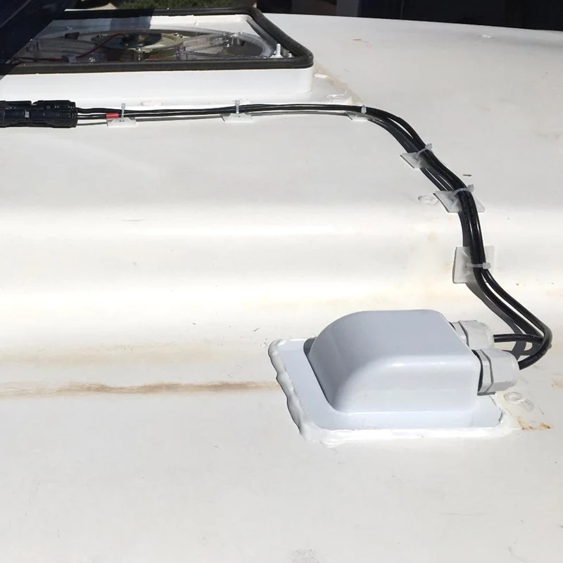 Кровельный ввод 2 КАБЕЛЬНЫЙ вход для солнечной спутниковой антенны Aircon Motorhome Caravan Boat S55