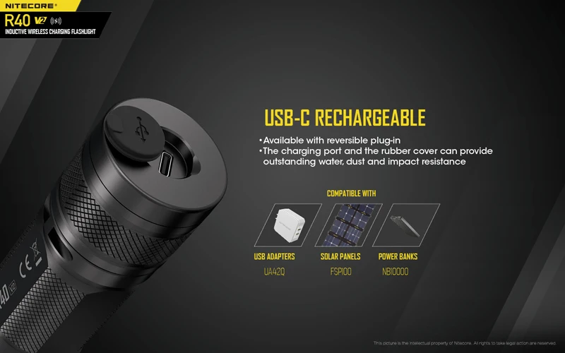 NITECORE R40 V2 Wireless Charging Flashlight (13)