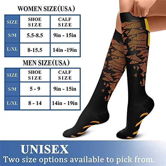 Chaussettes de Compression Graduées pour Homme et Femme, Accessoire  d'Entraînement, de Course à Pied, de Récupération, de Cyclisme, de Voyage,  de Plein Air, de dehors, Crossfit, 1 Paire - AliExpress