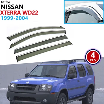 

for Nissan Xterra WD22 1999 2000 2001 2002 2003 2004 Window Visor Vent Awnings Rain Guard Deflector Shelters Shield Accessories