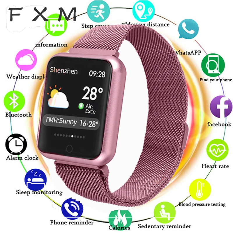 часы мужские Smart Uhr P68 Men Frauen Blutdruck Herz Rate Monitor Sport Tracker IP68 Verbinden Android IOS watches fitness watch |