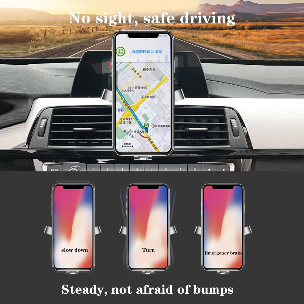 Гравитационный Автомобильный держатель для телефона на магните крепление, устанавливаемое на вентиляционное отверстие в салоне автомобиля Стенд автомобиль держатель смартфона Поддержка для iPhone X, 8, 7, 6s плюс samsung S6 S7 S8