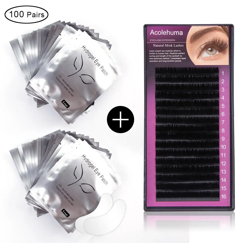 

16 Rows Mink Individual Eyelashes For Extension CDCCDD Curl 100Pairs Eye Patch Eyelash Extensions Makeup Tool Grafting Lashes