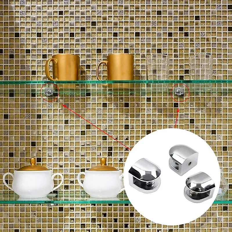 Prateleira Braçadeira Titular, Flat Back Mount, Escadaria Corrimão, 12Pcs