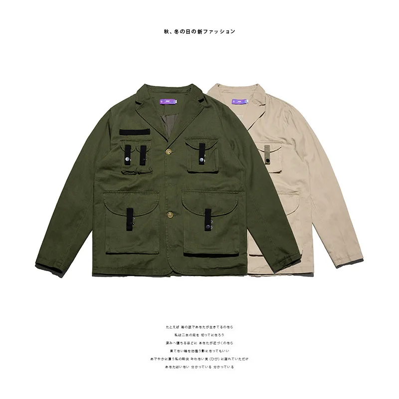 

City Where the Product 2019 Men Casual Multi-port with Coat Jacket MEN'S Coat Europe And America Men's Fashion