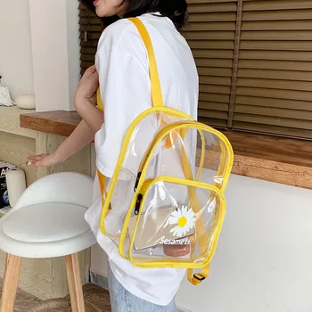 

2020 New Transparent Backpack Korean Version Beach Travel Large Capacity PVC Backpack