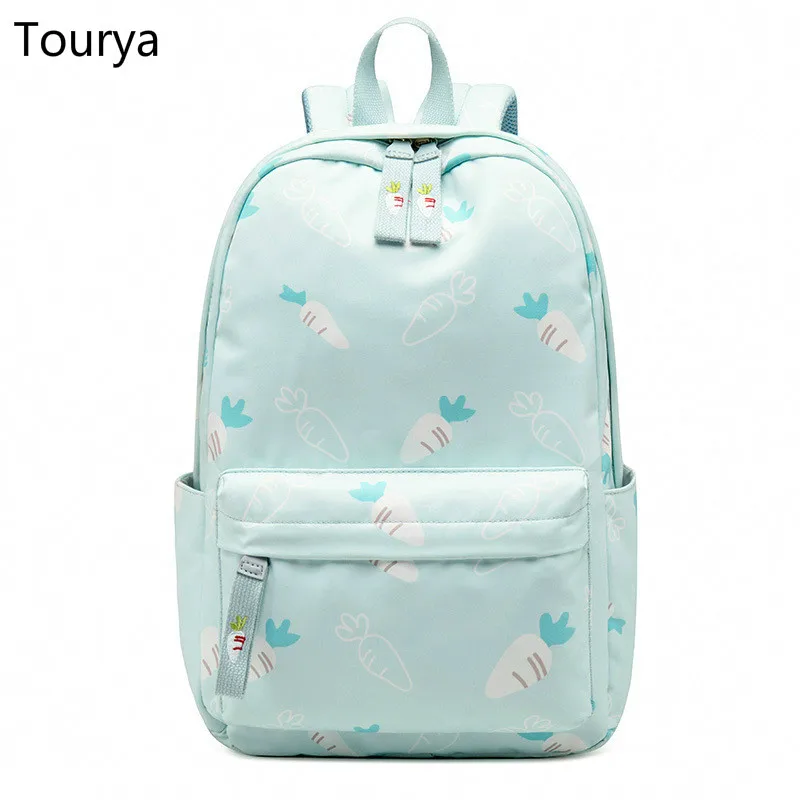 

Tourya Waterproof Nylon Casual Women Backpack School Bags For Student Girls Laptop Rucksack Bookbag Daily Travel Bagpack Mochila