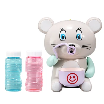 

Easy Apply Leakproof Battery Operated ABS Home Garden Mouse Shape Outdoor Game Fun Kids Toy Gift Automatic Blower Bubble Machine