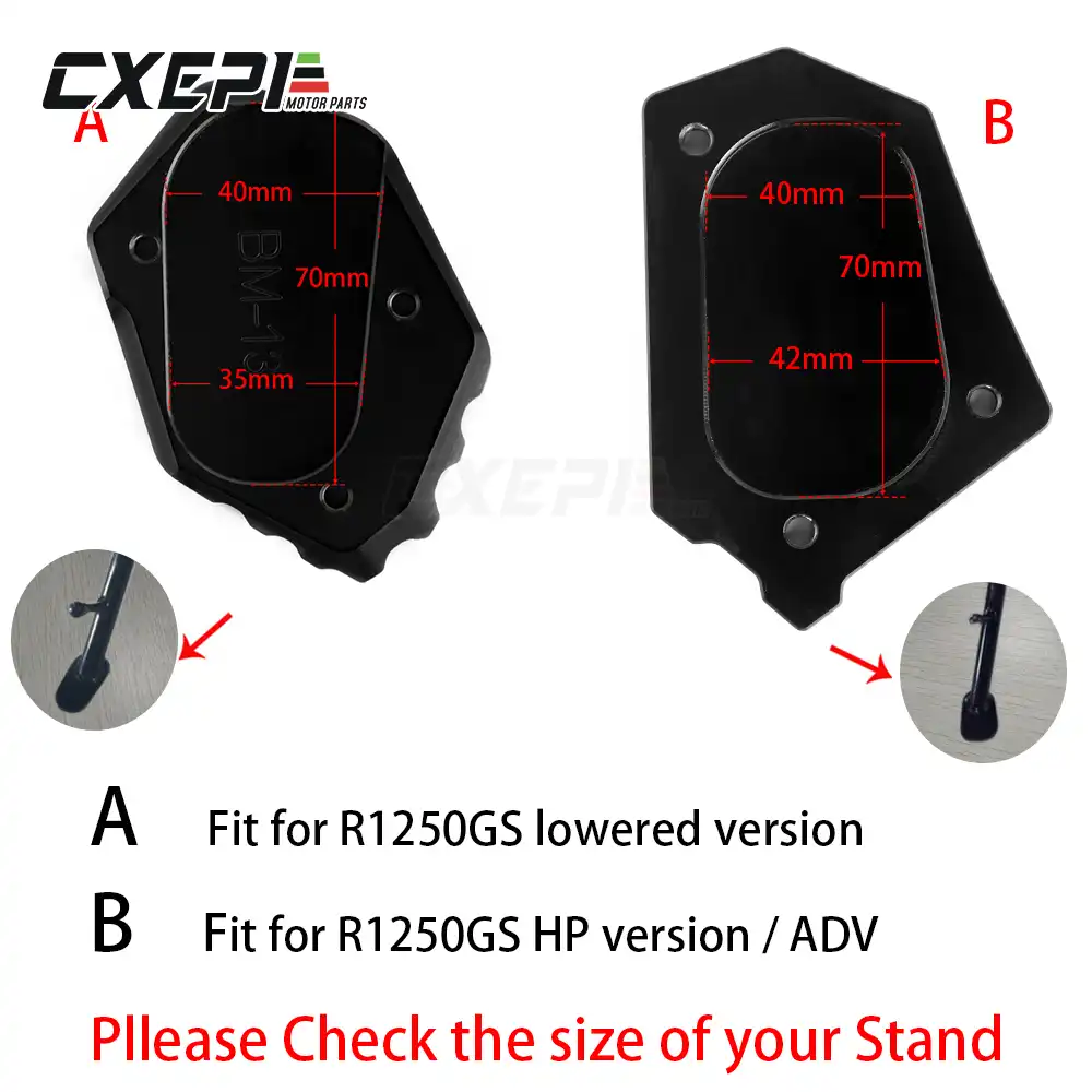GZYF 1PC Kickstand Side Stand Pad For BMW R1200GS LC 2013-2016 /& Adventure 2015-2016