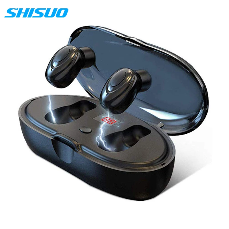 TWS наушники SHISUO W23 с поддержкой Bluetooth 5 0 и светодиодным дисплеем|Наушники