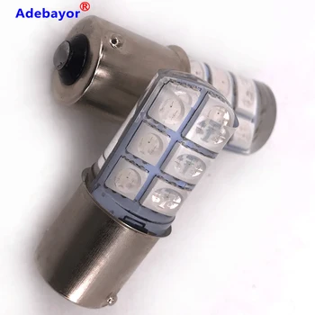 

100PCS 1156 BA15S COB Led Car Light P21W 1156 5050 12 Smd Led Brake Stop Signal Light Bulb Crystal Lights 12V RGB 7coor adebayor